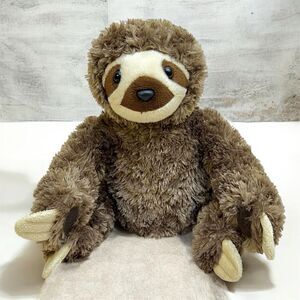 Aurora Destination Nation Sloth Plush Brown 12”Stuffed Animal Clinging Hands EUC